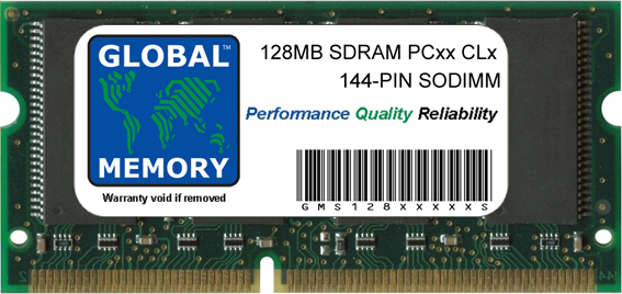 128MB SDRAM PC66/100/133 144-PIN SODIMM MEMORY RAM FOR TOSHIBA LAPTOPS/NOTEBOOKS